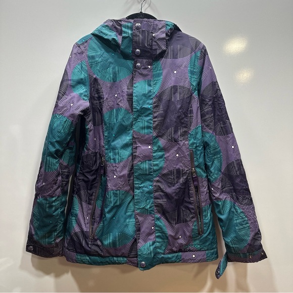 Burton Dry Ride Jacket Women Waterproof Snowboard Ski Hooded Jacket Size 9 L - Picture 1 of 16